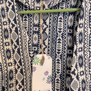 Show Me Your MuMu navy, cream, and tan jacket